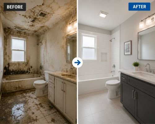 Bathroom - Water Damage Restoration
